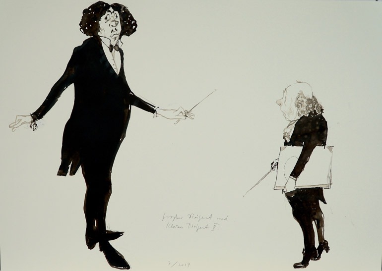 Großer Dirigent und kleiner Dirigent
Peter Tuma und VG Bildkunst, Bonn