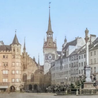 Marienplatz in München 1865
