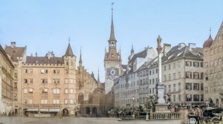 Marienplatz in München 1865