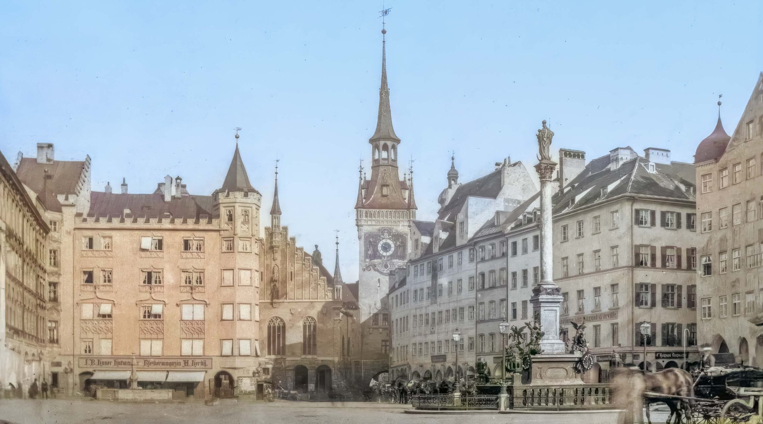 Marienplatz in München 1865