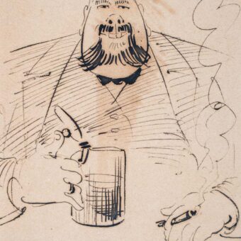 "Im Wirtshaus" von Wilhelm Busch (nach Brouwer)