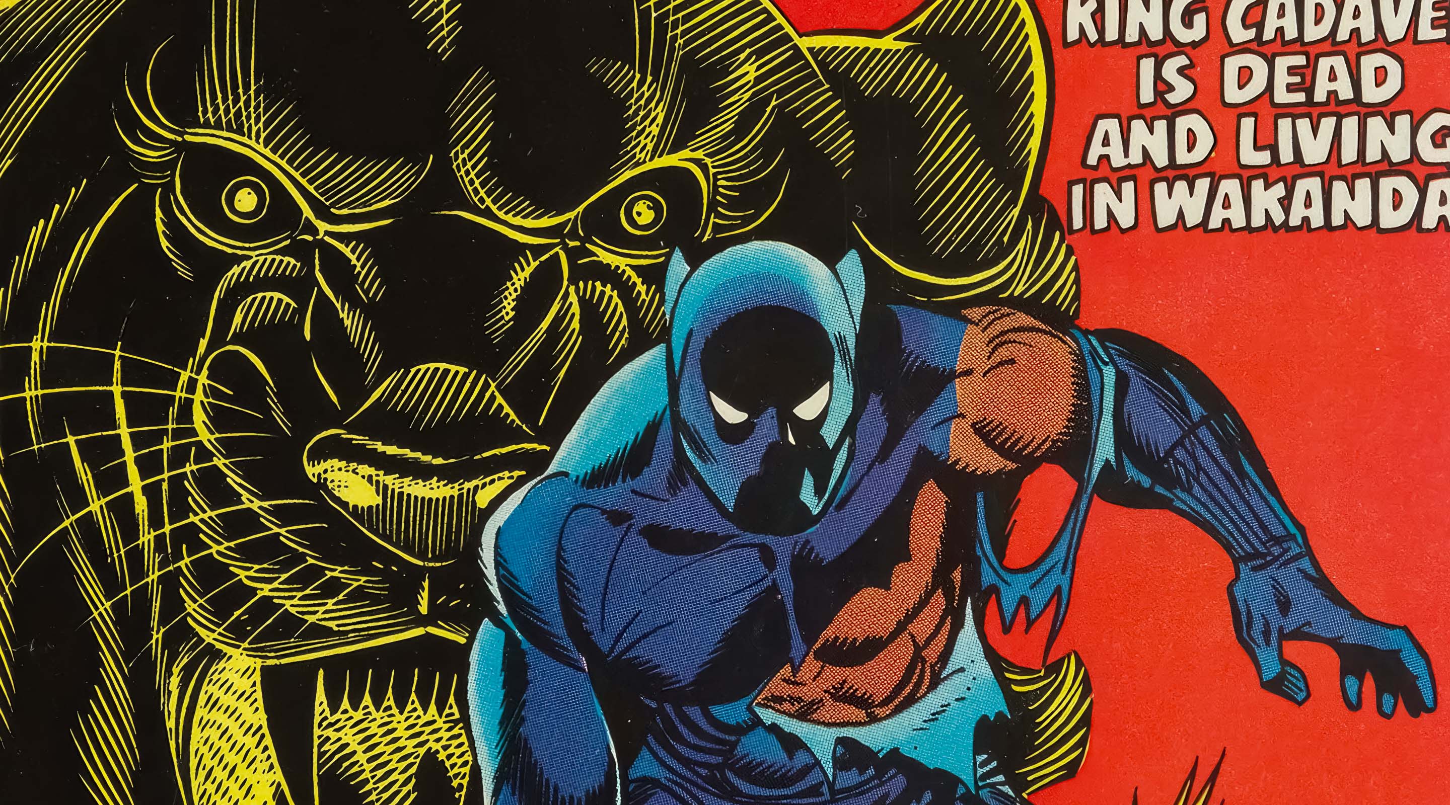 Der legendäre Black Panther Coverillustration von 1974, gezeichnet von Gil Kane