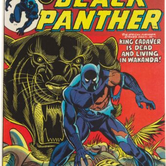 Der legendäre Black Panther Coverillustration von 1974, gezeichnet von Gil Kane