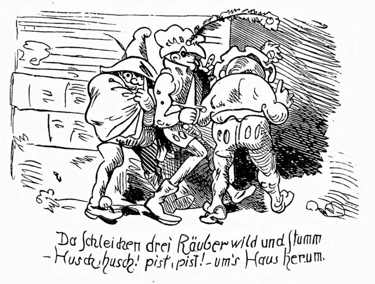 Die drei Räuber von Wilhelm Busch