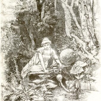 Bildnachweis: Hermann Vogel, „Der Froschkönig“, aus: Kinder- und Hausmärchen (Gesammelte Ausgabe), Verlag Braun & Schneider, München 1910. Gemeinfrei.